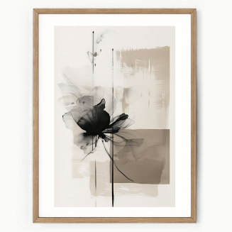 framed abstract floral wall art
