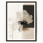 Modern framed floral wall art