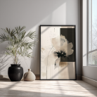 modern abstract floral art print