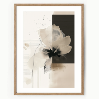 abstract flower wall art print