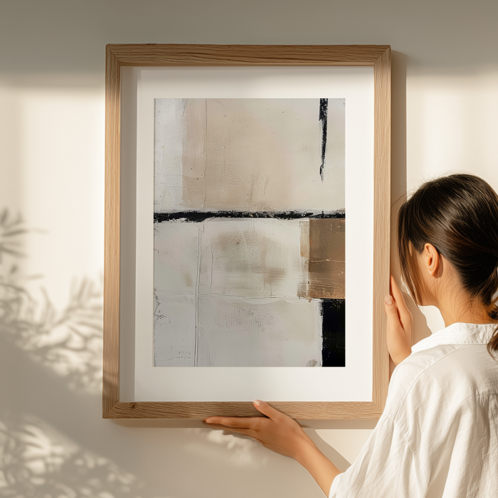scandinavian inspired abstract print