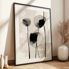 abstract botanical print for living room