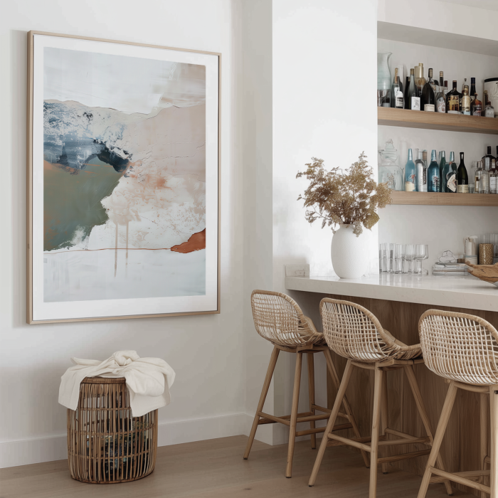 minimalist framed wall art for kitchen