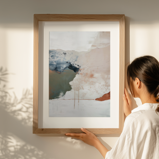 framed minimalist abstract print