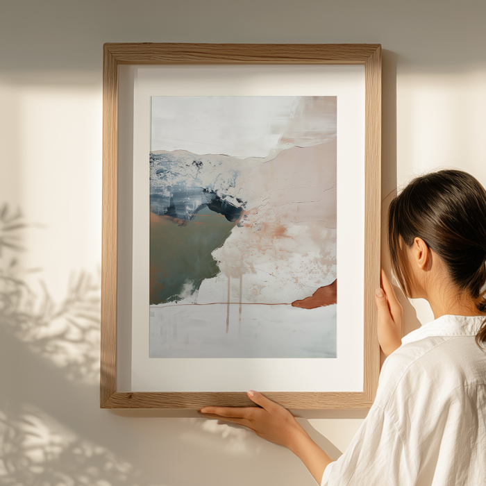 framed minimalist abstract print