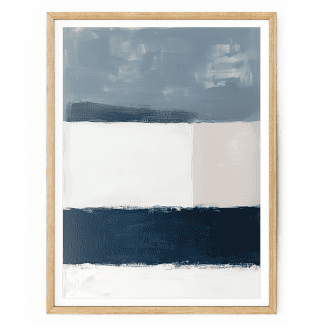 Soft pastel blue abstract wall art