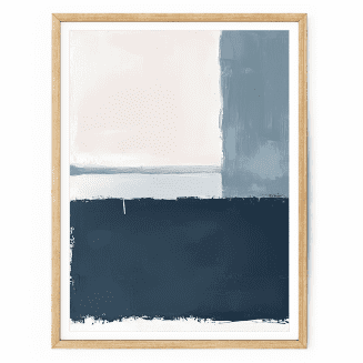 pastel blue abstract art print