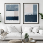contemporary pastel blue wall art prints