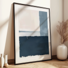 pastel abstract art in blue tones