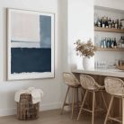 blue watercolor abstract wall art