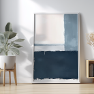 pastel blue abstract wall art print