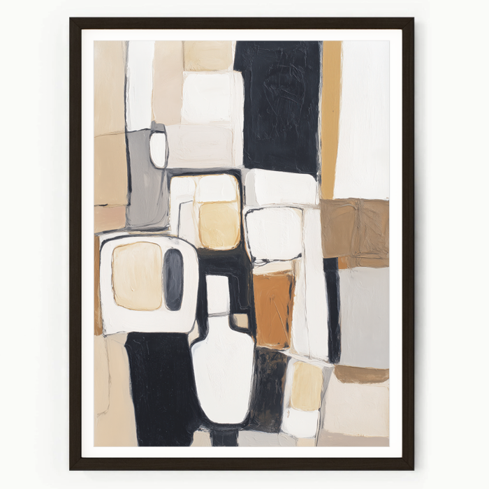 neutral abstract art print