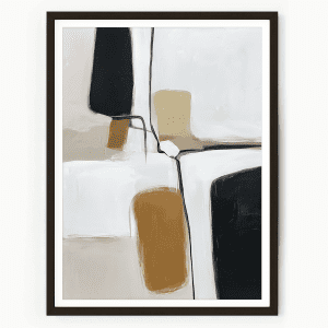Bold organic neutral abstract wall art