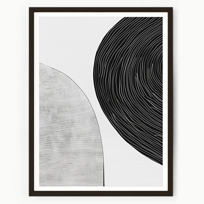 neutral geometric abstract art print