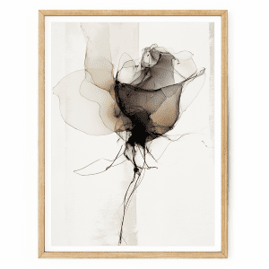 modern abstract floral wall art