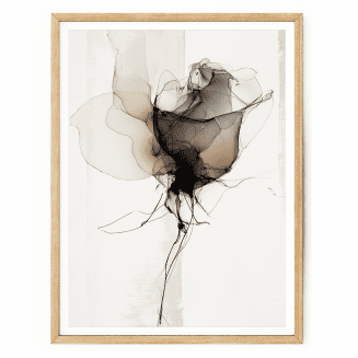 modern abstract floral wall art