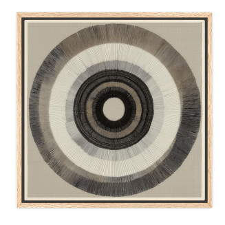 Modern woven textile wall art with layered fabric textures in neutral tones — handcrafted contemporary wall décor for minimalist interiors.