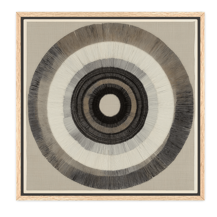 Modern woven textile wall art with layered fabric textures in neutral tones — handcrafted contemporary wall décor for minimalist interiors.